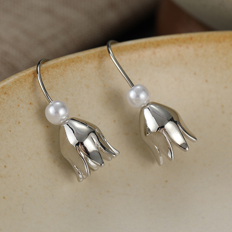 Women's Minimalist Orchid Shaped Ear Hook Earrings